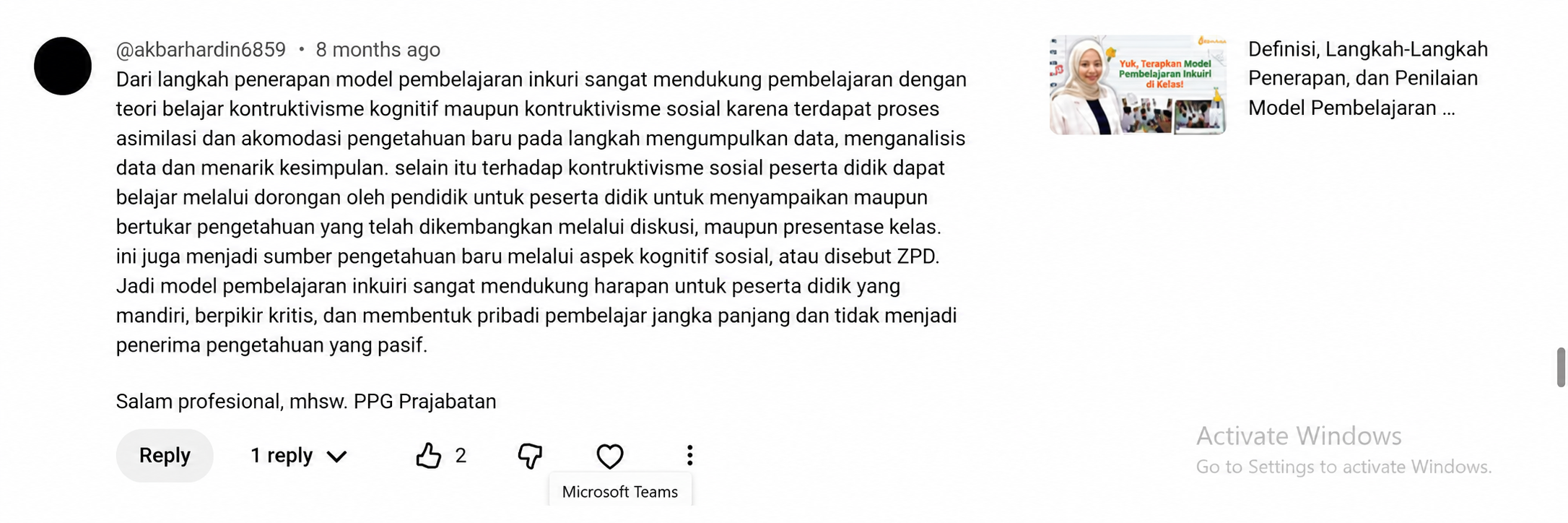 Testimonial media sosial kejarcita 1